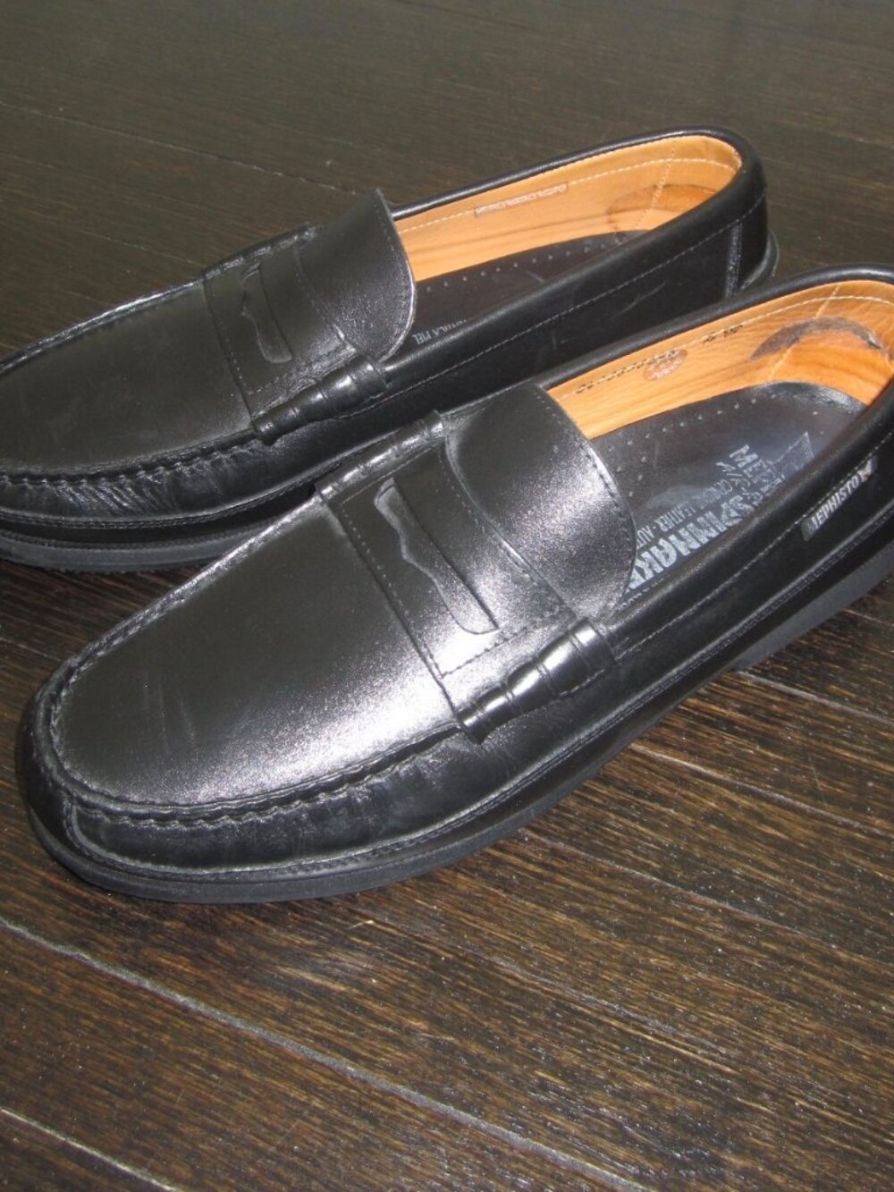 MEPHISTO CAP VERT Black Leather Loafers Shoes Men’s 9 1/2 - Picture 6 of 14